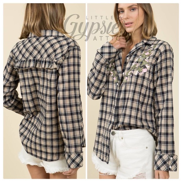 POL DISCOUNTED Girl Grunge Plaid Top - Picture 3 of 14